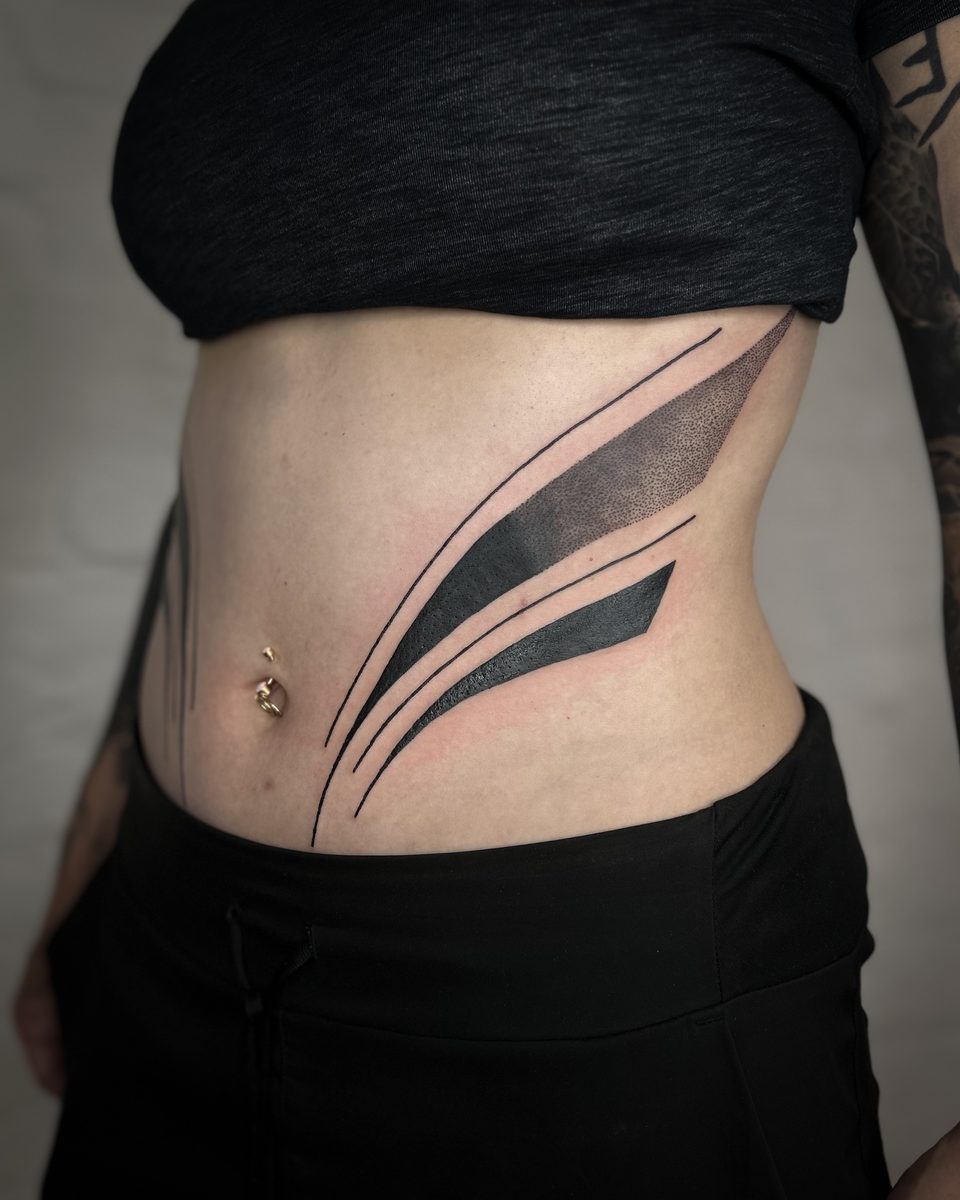 Abstract Blackwork Torso