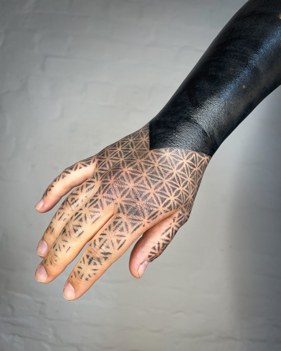 Geometry Tattoo Hand Flower of Life